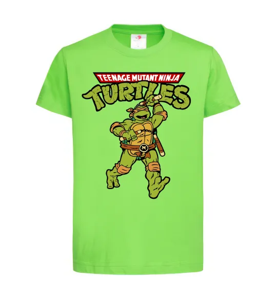 Детская футболка Ninja Turtles Мікеланджело Лаймовый фото