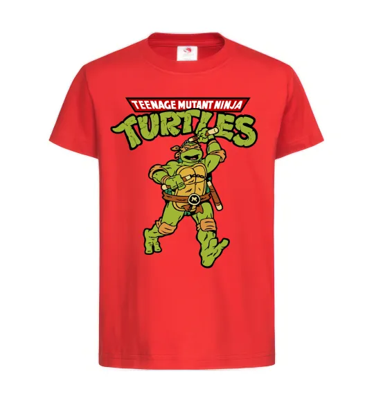 Детская футболка Ninja Turtles Мікеланджело Красный фото