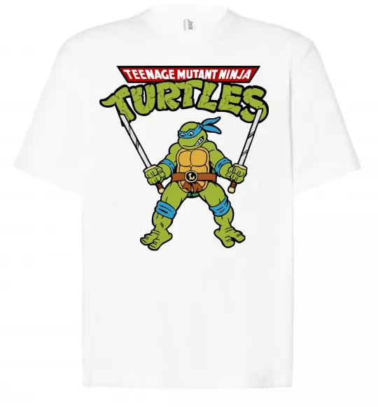 Футболка Оверсайз Leonardo Ninja Turtles Білий фото