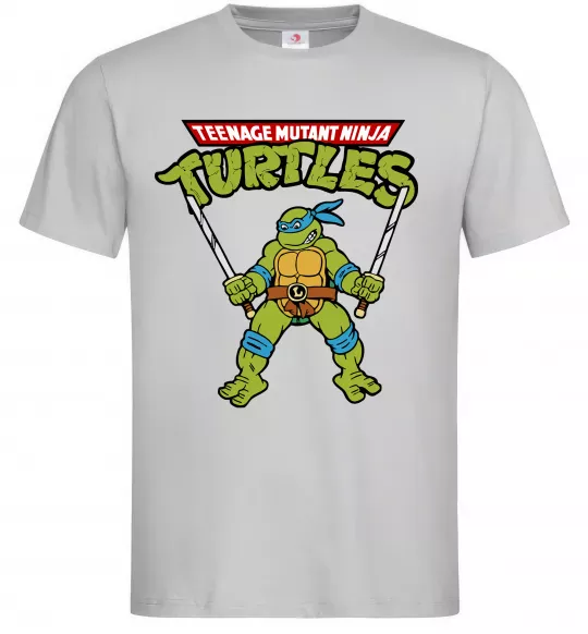 Чоловіча футболка Leonardo Ninja Turtles Сірий фото