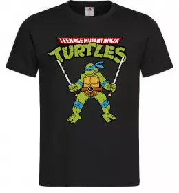 Чоловіча футболка Leonardo Ninja Turtles Чорний фото