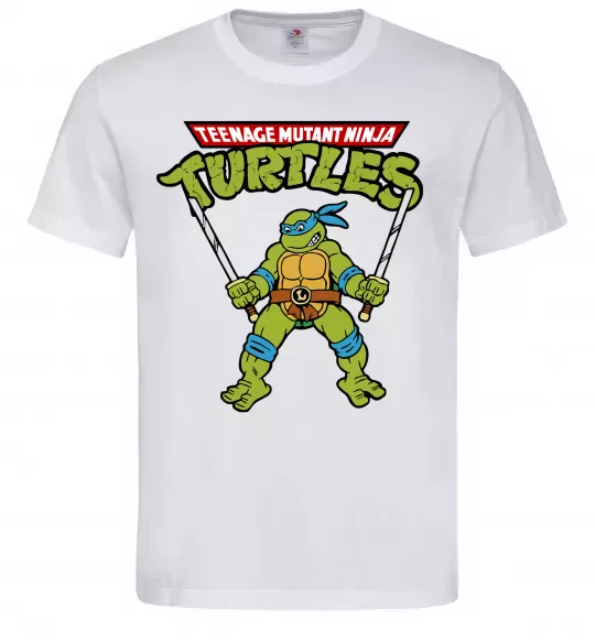 Чоловіча футболка Leonardo Ninja Turtles Білий фото