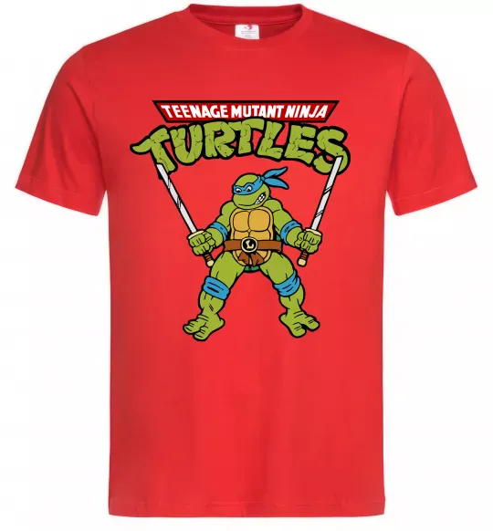 Чоловіча футболка Leonardo Ninja Turtles Червоний фото