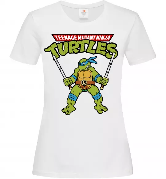 Жіноча футболка Leonardo Ninja Turtles Білий фото