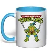 Чашка з кольоровою ручкою Leonardo Ninja Turtles Блакитний фото