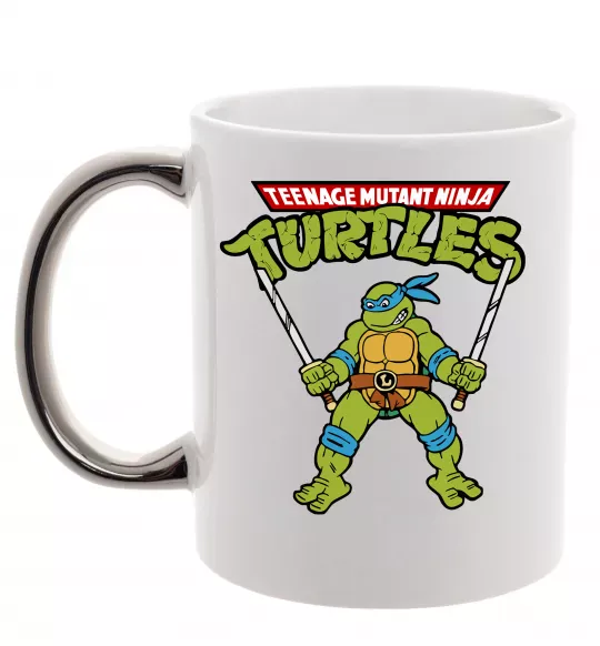 Чашка з кольоровою ручкою Leonardo Ninja Turtles Срібло фото