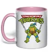 Чашка з кольоровою ручкою Leonardo Ninja Turtles Ніжно рожевий фото