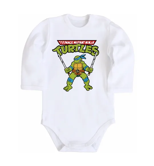 Детский боди Leonardo Ninja Turtles Белый фото