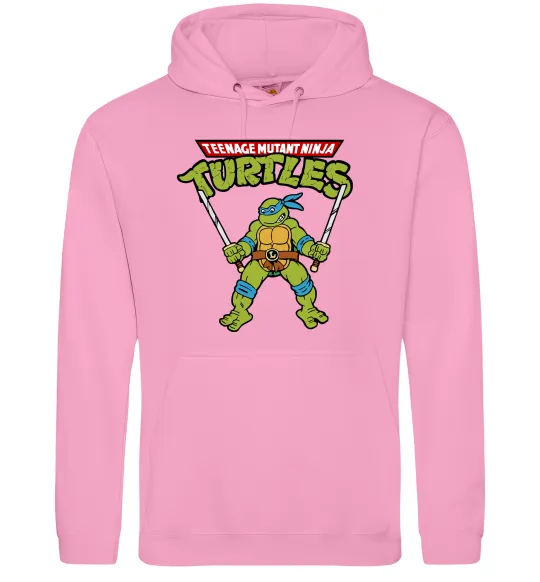 Мужская толстовка (худи) Leonardo Ninja Turtles Розовый фото
