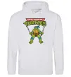 Чоловіча толстовка (худі) Leonardo Ninja Turtles Сірий меланж фото