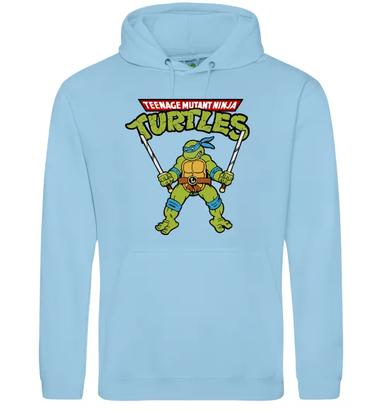 Мужская толстовка (худи) Leonardo Ninja Turtles Голубой фото