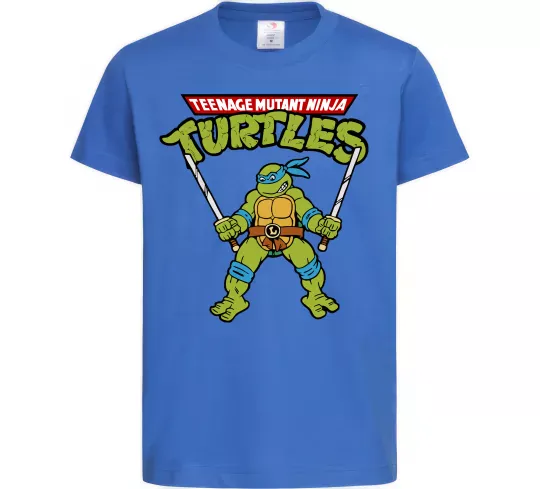 Дитяча футболка Leonardo Ninja Turtles Яскраво-синій фото