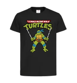 Детская футболка Leonardo Ninja Turtles Черный фото