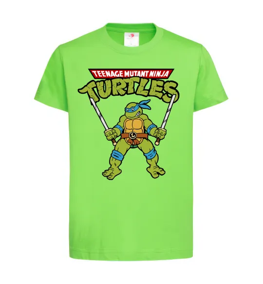 Детская футболка Leonardo Ninja Turtles Лаймовый фото