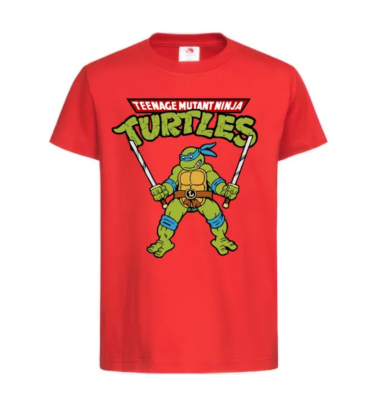 Детская футболка Leonardo Ninja Turtles Красный фото