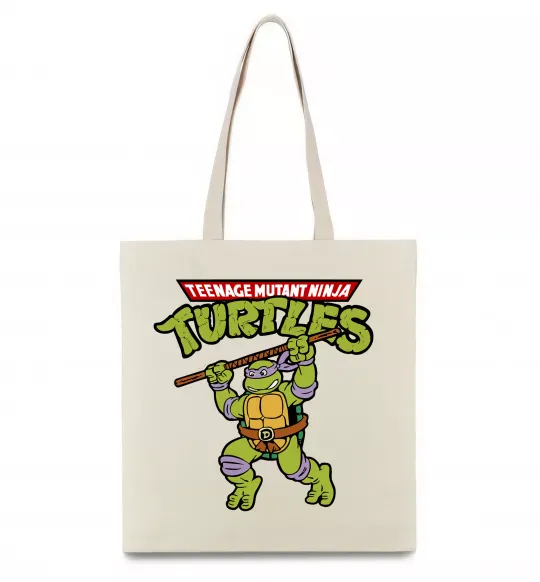 Еко-сумка Ninja turtles Donatello Бежевий фото