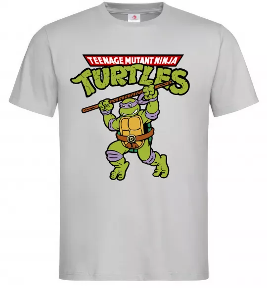 Чоловіча футболка Ninja turtles Donatello Сірий фото