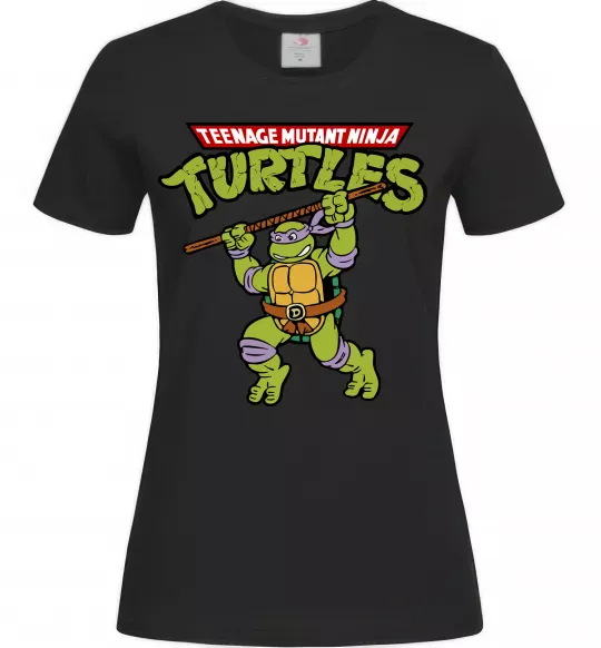 Жіноча футболка Ninja turtles Donatello Чорний фото
