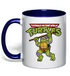 Чашка з кольоровою ручкою Ninja turtles Donatello Глибокий темно-синій фото