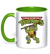 Чашка с цветной ручкой Ninja turtles Donatello Лаймовый фото