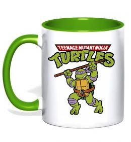 Чашка с цветной ручкой Ninja turtles Donatello