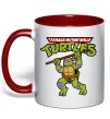 Чашка з кольоровою ручкою Ninja turtles Donatello Червоний фото