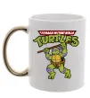 Чашка з кольоровою ручкою Ninja turtles Donatello Золото фото