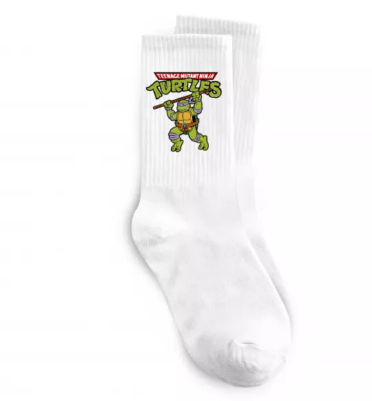Шкарпетки Ninja turtles Donatello Білий фото