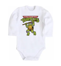 Детский боди Ninja turtles Donatello Белый фото