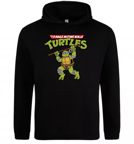Жіноча толстовка (худі) Ninja turtles Donatello Чорний фото