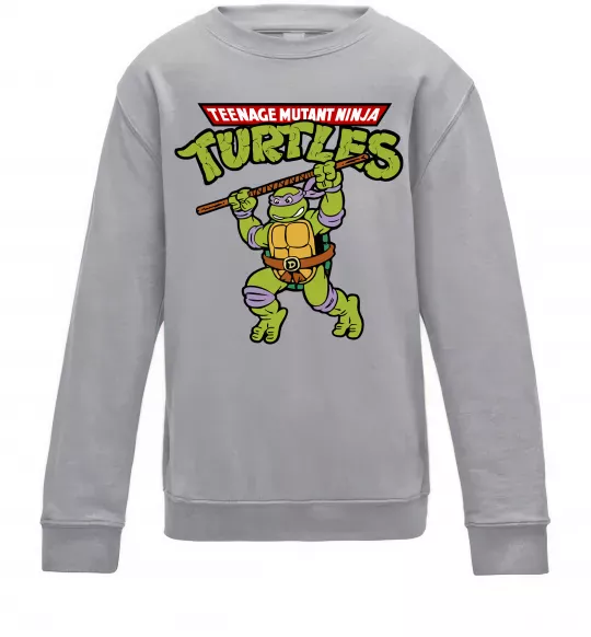 Дитячий світшот Ninja turtles Donatello Сірий меланж фото
