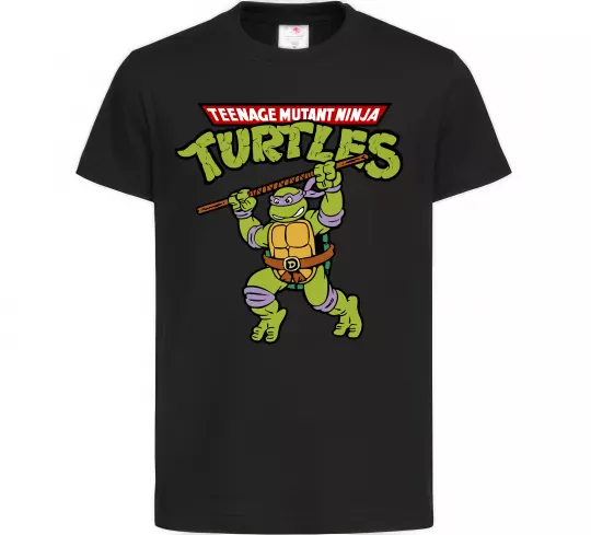 Дитяча футболка Ninja turtles Donatello Чорний фото