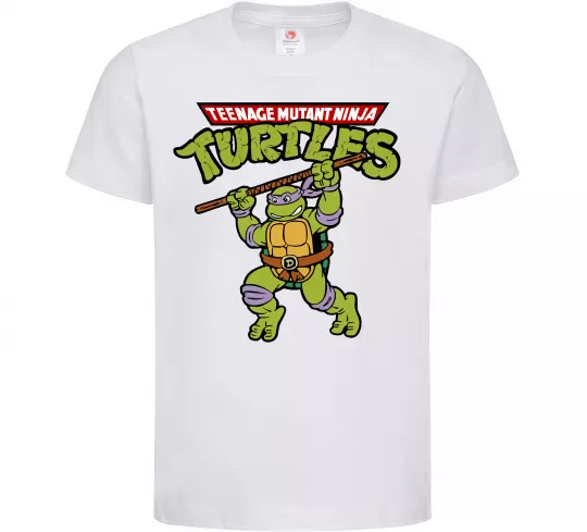Дитяча футболка Ninja turtles Donatello Білий фото