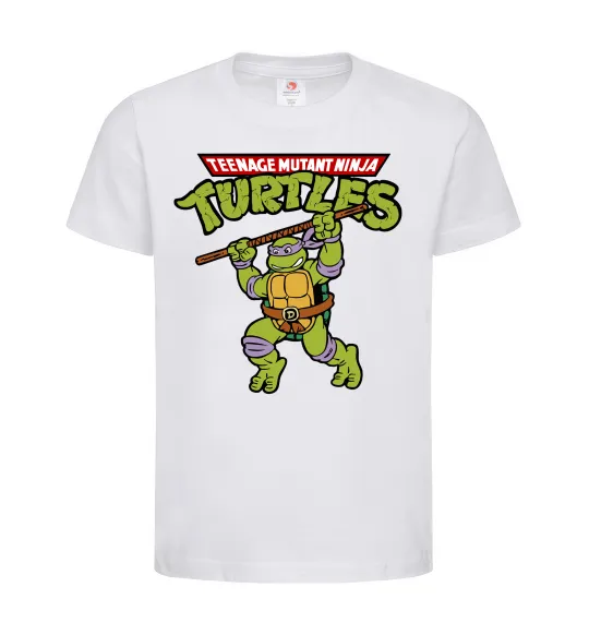 Детская футболка Ninja turtles Donatello Белый фото