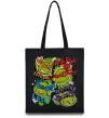 Еко-сумка Mikey Raph Leo Donnie Чорний фото