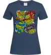 Жіноча футболка Mikey Raph Leo Donnie Темно-синій фото