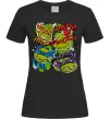 Жіноча футболка Mikey Raph Leo Donnie Чорний фото