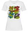 Жіноча футболка Mikey Raph Leo Donnie Білий фото