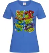 Жіноча футболка Mikey Raph Leo Donnie Яскраво-синій фото