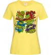 Жіноча футболка Mikey Raph Leo Donnie Лимонний фото