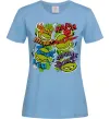 Жіноча футболка Mikey Raph Leo Donnie Блакитний фото