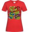 Жіноча футболка Mikey Raph Leo Donnie Червоний фото