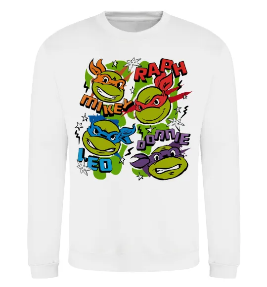 Свитшот Mikey Raph Leo Donnie Белый фото