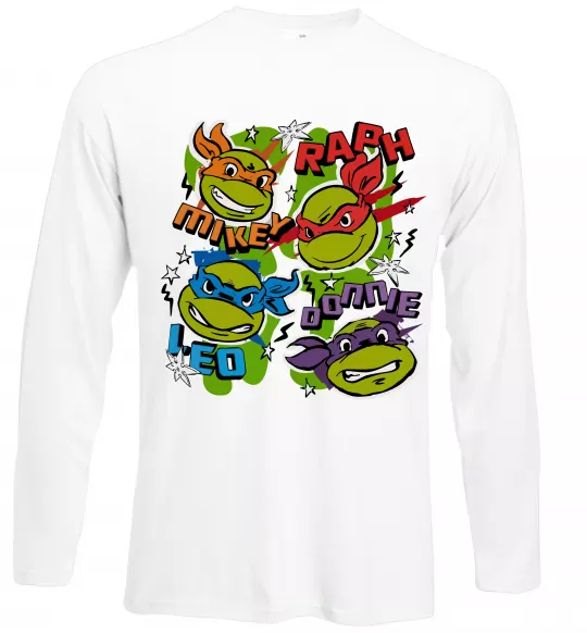 Лонгслів Mikey Raph Leo Donnie Білий фото