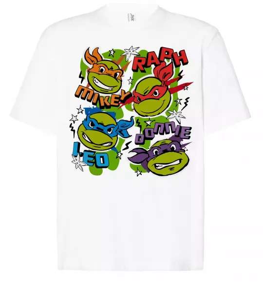 Футболка Оверсайз Mikey Raph Leo Donnie Белый фото