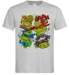 Чоловіча футболка Mikey Raph Leo Donnie Сірий фото