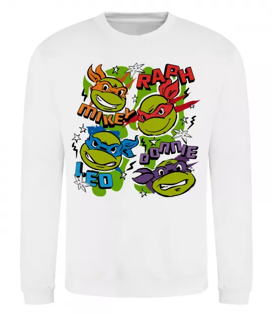 Свитшот Mikey Raph Leo Donnie Белый фото