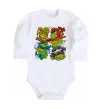 Детский боди Mikey Raph Leo Donnie Белый фото
