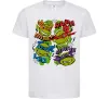 Дитяча футболка Mikey Raph Leo Donnie Білий Дитяча футболка Mikey Raph Leo Donnie Білий фото