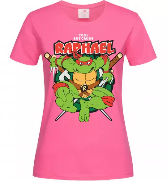 Жіноча футболка Рафаель Черепашки ніндзя Яскраво-рожевий фото